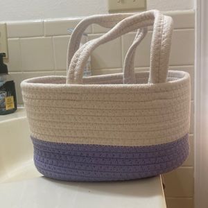 Cream and Lavender Basket